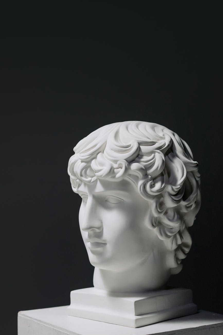 sculpture of a male head
